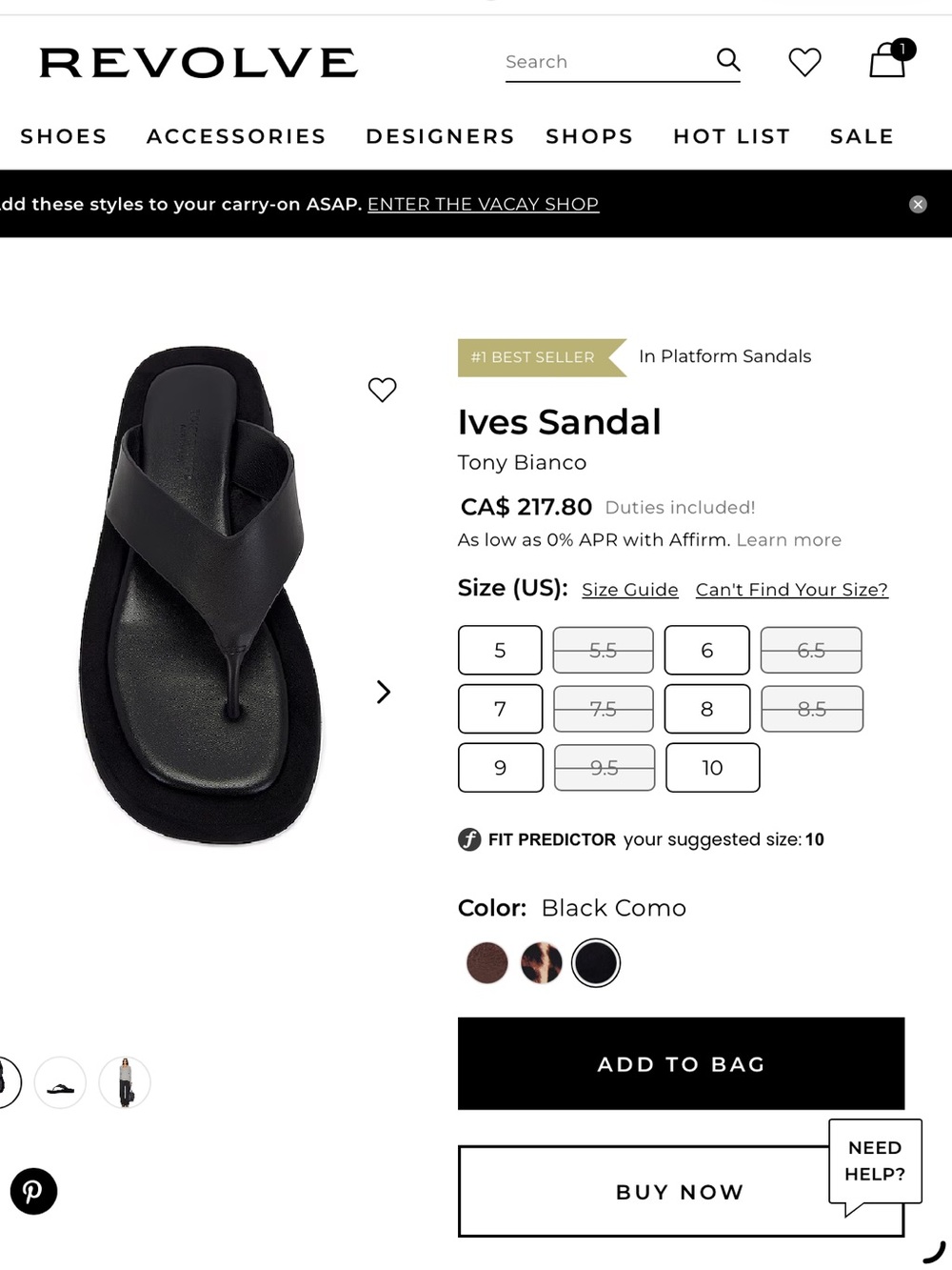 Tony Bianco Ives Sandal in Black